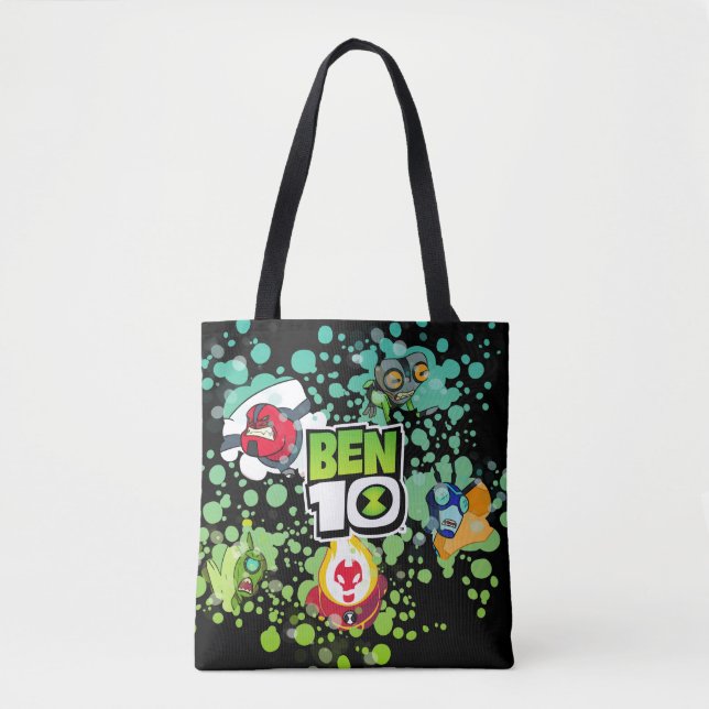 Bolso De Tela Gráfico de burbujas de Ben 10 Alien Forms (Anverso)
