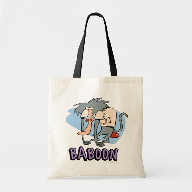 Bolso De Tela Gráfico de caracteres de Baboon de I.R. (Frente)