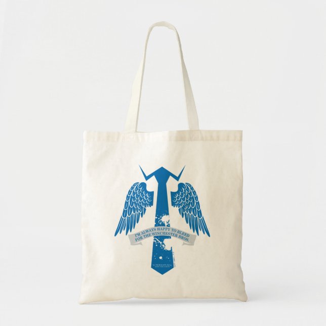 Bolso De Tela Gráfico de citas de castiel supernatural (Frente)