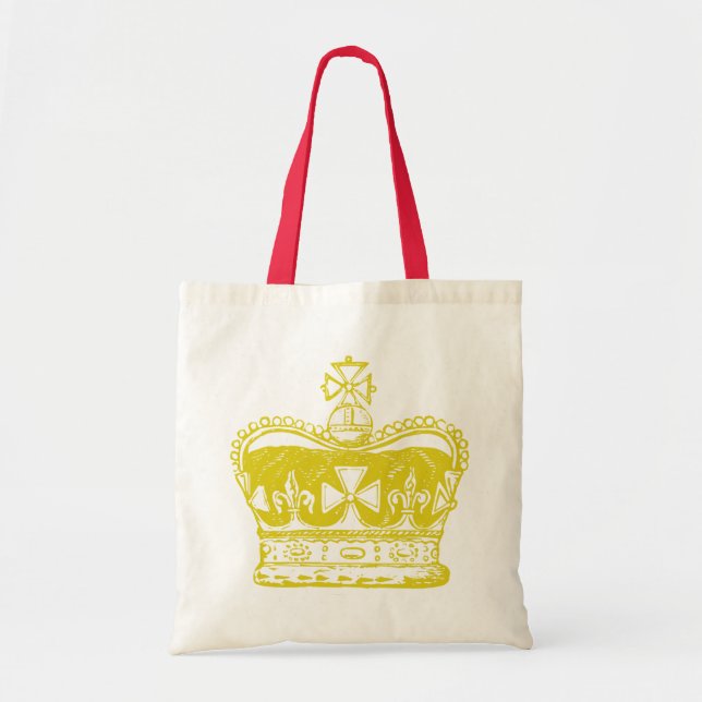 Bolso De Tela Gráfico de Corona Real (Frente)