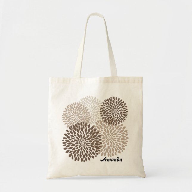 Bolso De Tela Gráfico de crisantemo moderno (Frente)
