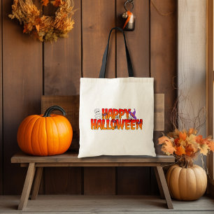 Bolso De Tela Gráfico de Halloween Feliz