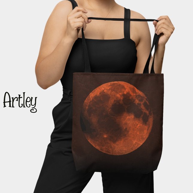 Bolso De Tela Gráfico de la luna de cobre Naranja oscuro (Subido por el creador)