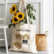 Gráfico de Mercado de Flores Acuarela Arte Cottage