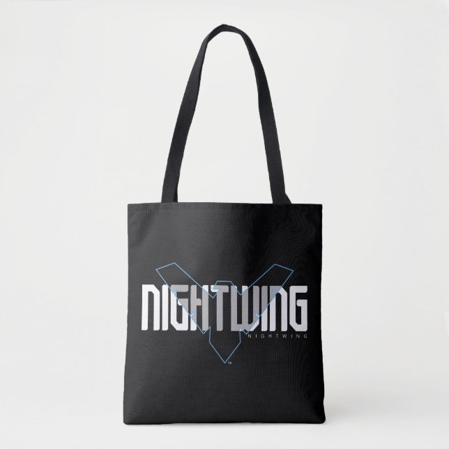Bolso De Tela Gráfico de nombres de alta tecnología nocturna (Anverso)