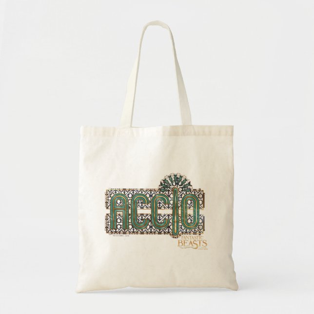 Bolso De Tela Gráfico de ortografía Jade Art Deco ACCIO™ (Frente)