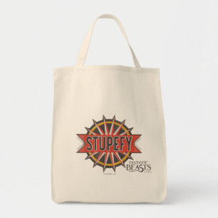 Bolso De Tela Gráfico de ortografía rojo y dorado Stupefy Spel