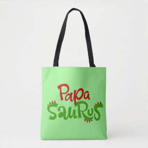 Bolso De Tela Gráfico de Papa Saurus
