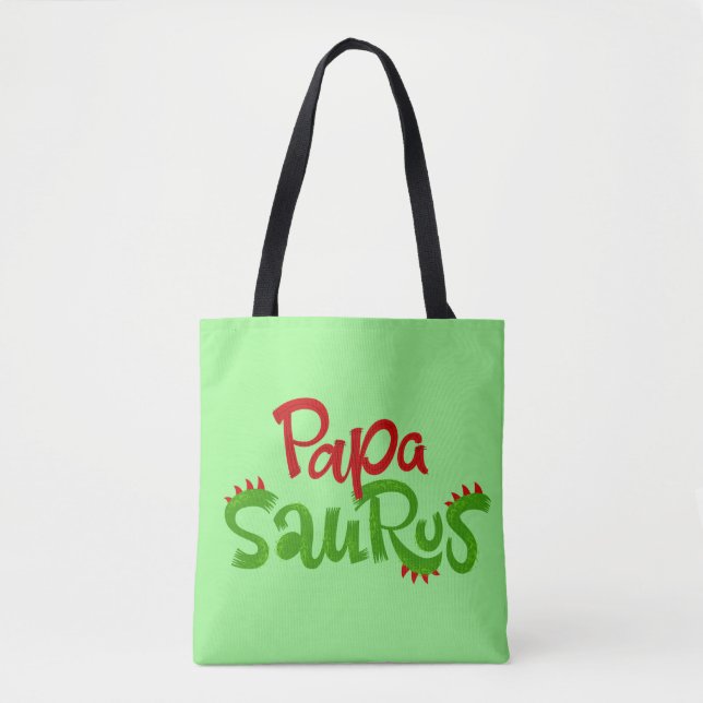 Bolso De Tela Gráfico de Papa Saurus (Anverso)