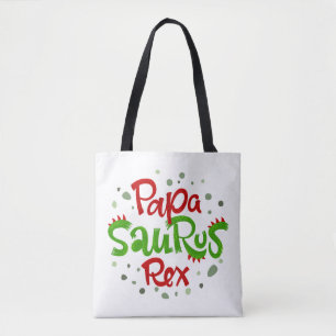 Bolso De Tela Gráfico de Papa Saurus Rex