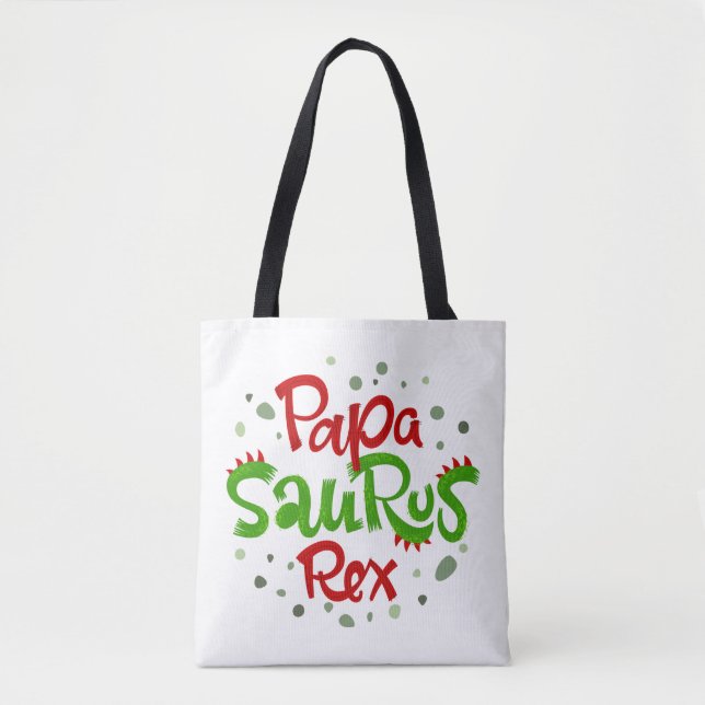 Bolso De Tela Gráfico de Papa Saurus Rex (Anverso)