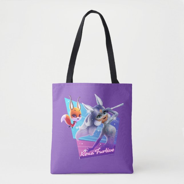 Bolso De Tela Gráfico de Rena Furtive (Anverso)