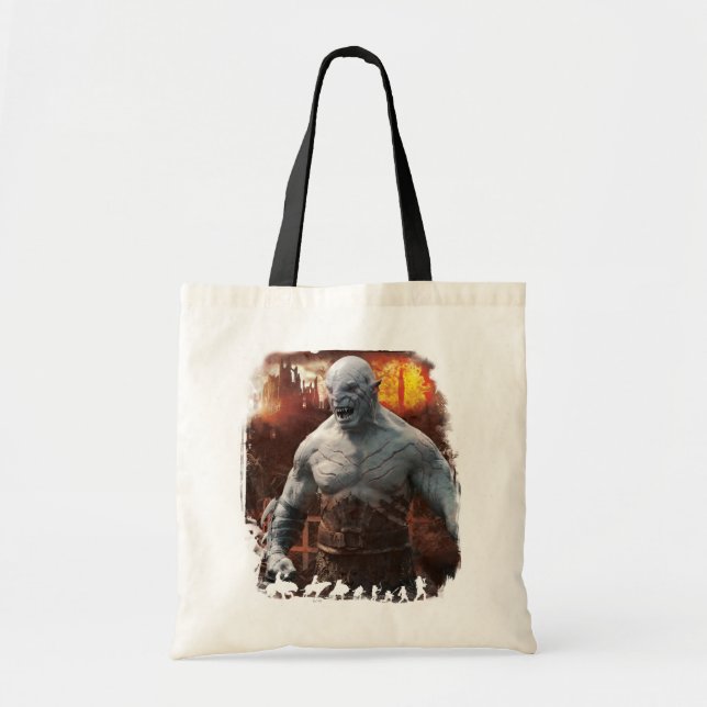 Bolso De Tela Gráfico de silueta de Azog & Orcs (Frente)