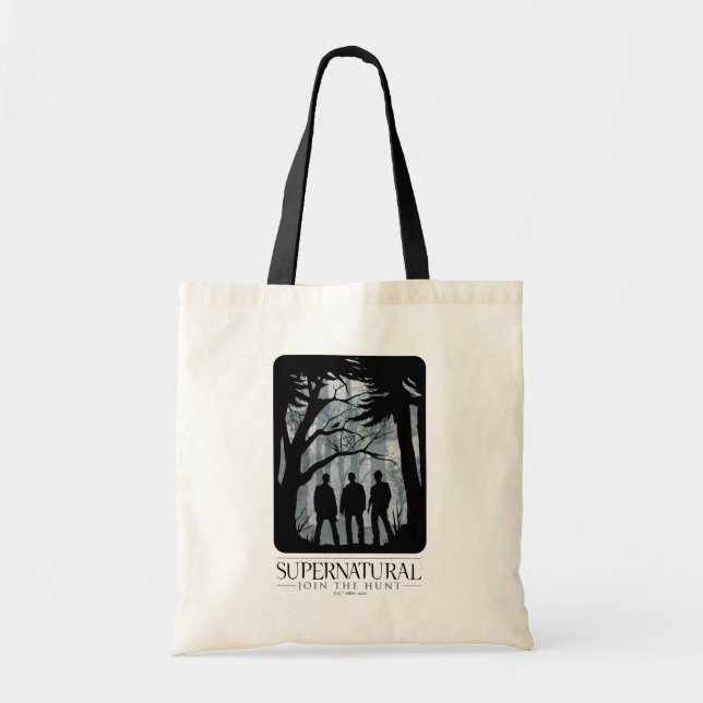 Bolso De Tela Gráfico de silueta forestal sobrenatural (Frente)