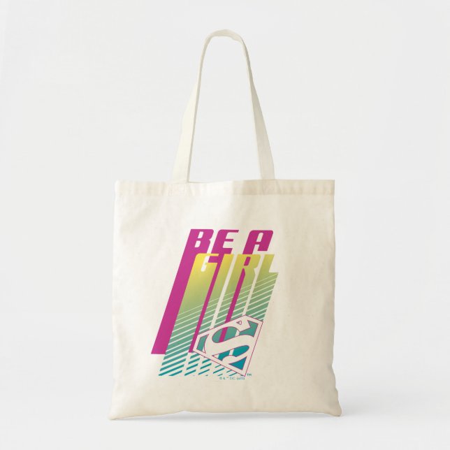 Bolso De Tela Gráfico de superchica "Sé Chica" (Frente)