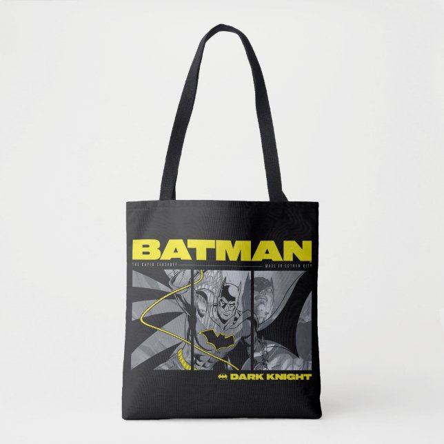 Bolso De Tela Gráfico de tres paneles de comic Batman (Anverso)
