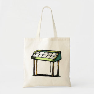 Bolso De Tela Gráfico del diseño del piano del órgano eléctr