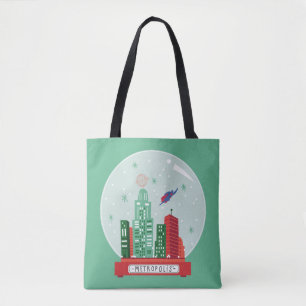Bolso De Tela Gráfico del Globe de Nieve de Superman Metropolis