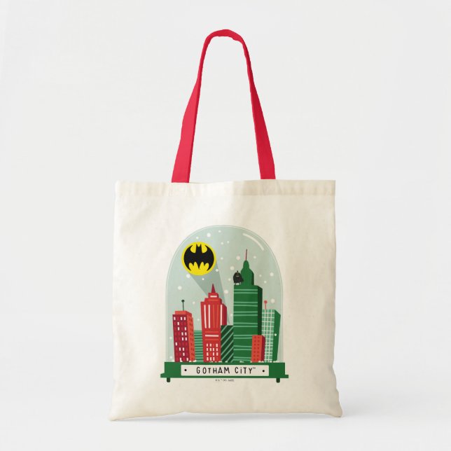 Bolso De Tela Gráfico del globo de nieve Batman Gotham City™ (Frente)