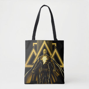 Bolso De Tela Gráfico del pilar triangular del Adam negro