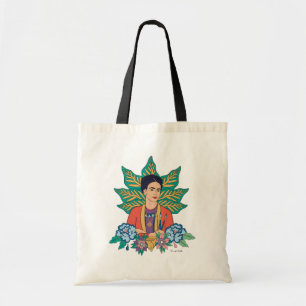 Bolso De Tela Gráfico floral colorido de Frida Kahlo