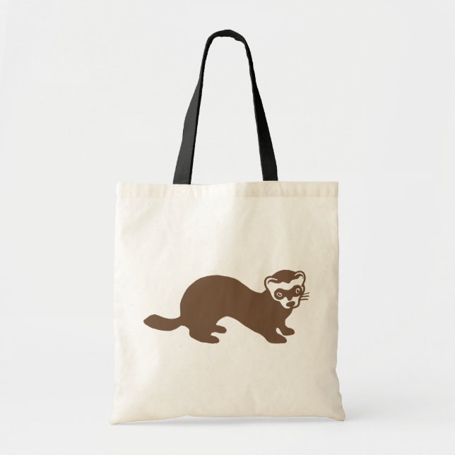 Bolso De Tela Gráfico lindo del hurón (Frente)