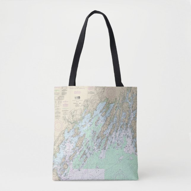 Bolso De Tela Gráfico náutico de Casco Bay 13290 (Anverso)