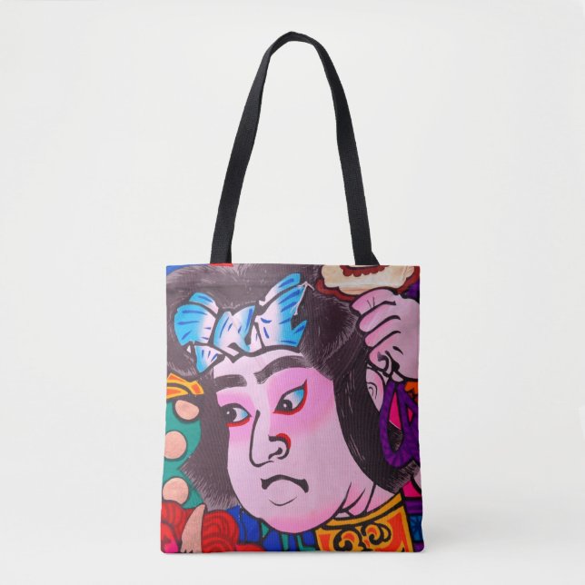 Bolso De Tela Gráfico sobre Kiteart tradicional japonés, kite, s (Anverso)