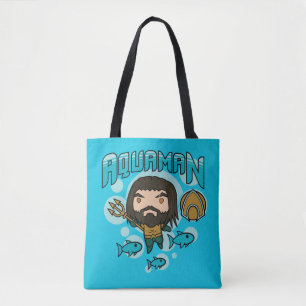 Bolso De Tela Gráfico submarino de Aquaman el Chibi Aquaman