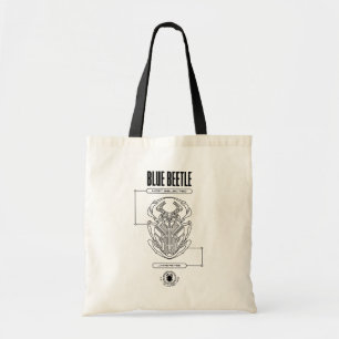 Bolso De Tela Gráfico técnico de escarabajo azul