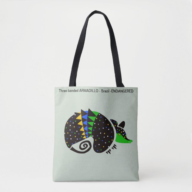 Bolso De Tela Gráfico Tres bandadas ARMADILLO - Vida silvestre - (Anverso)