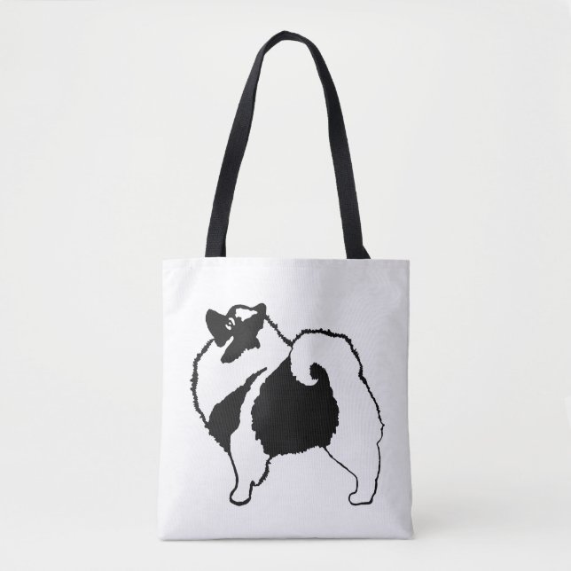 Bolso De Tela Gráficos de Keeshond - Arte de perro original lind (Anverso)