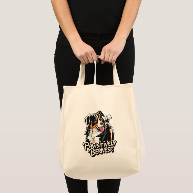 Bolso De Tela Grafiti de Bersitic - Perros amantes de Bernese (Anverso (producto))