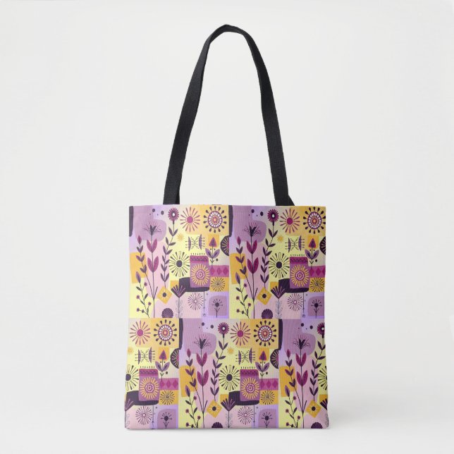 Bolso De Tela Grafiti floral (Anverso)