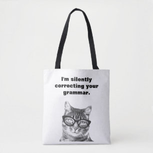 Bolso De Tela Gramoso profesor de escuela primaria de gatos de l