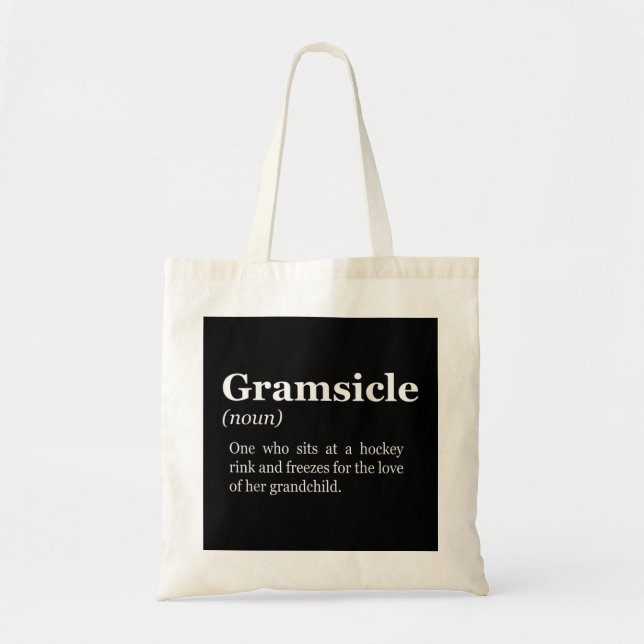 Bolso De Tela Gramsicle Funny Hockey Grandma Sicle (Frente)