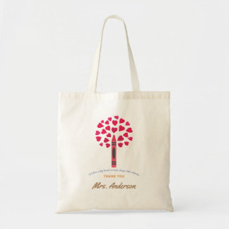 Bolso De Tela Gran árbol de crayón / Apreciación del profesor