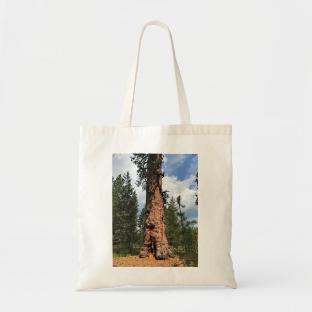 Bolso De Tela Gran Árbol Rojo, La Pine, Oregón (Frente)
