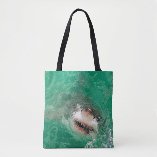 Bolso De Tela Gran blanco Shark1 (Anverso)
