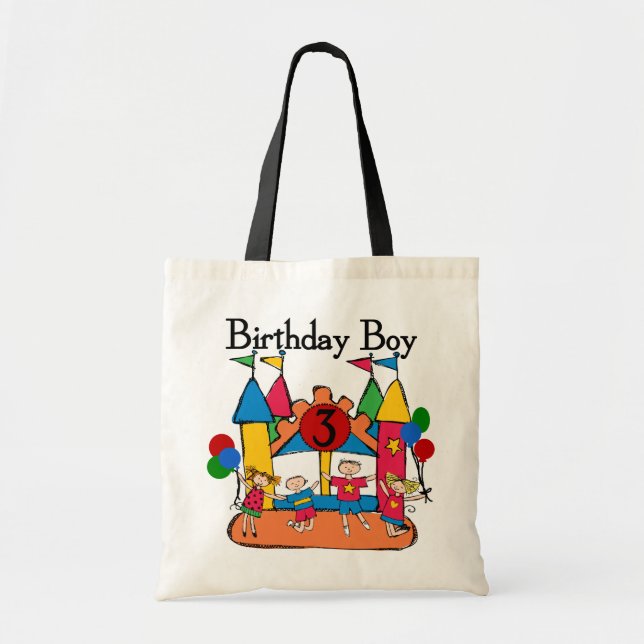 Bolso De Tela Gran Bonza Boy 3 cumpleaños camisetas y regalos de (Frente)