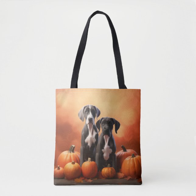 Bolso De Tela Gran Calabaza Delantera del Otoño de Papas (Anverso)