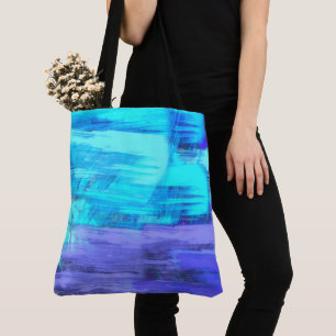 Bolso De Tela Gran Compra Abstracta de Comestibles en la Playa
