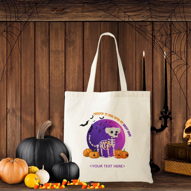 Bolso De Tela Gran Dane Halloween Trick o Trete Tote Bag (Trick or Treat OR show up to the Halloween party in style. Represent your favorite dog breed!!)