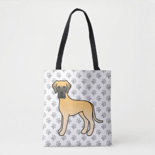 Bolso De Tela Gran Danés cervato perro de dibujos animados lindo