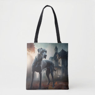 Bolso De Tela Gran Danés de Halloween Espantoso