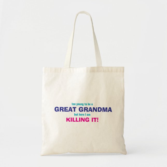 Bolso De Tela Gran diseño de la abuela (Frente)