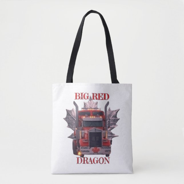 BOLSO DE TELA GRAN DRAGÓN ROJO (Anverso)