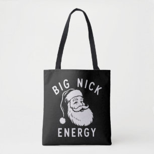 Bolso De Tela Gran Energía de Nick Divertido Xmas Gordo Santa Cl