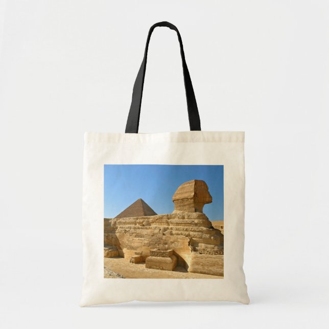 Bolso De Tela Gran Esfinge de Giza con pirámide Khafre - Egipto (Frente)