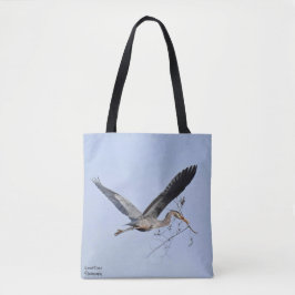 Bolso De Tela Gran garza azul